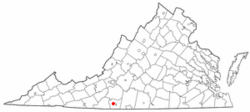 Location of Fieldale, Virginia