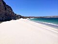 White sandy beach on Santa Rosa Island