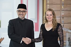 Abdulkadir Jailani and Julie Payette