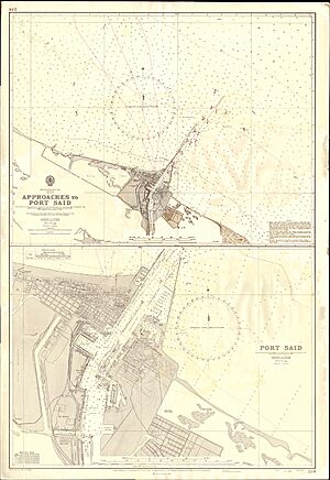 Admiralty Chart No 234 Port Said, Published 1966