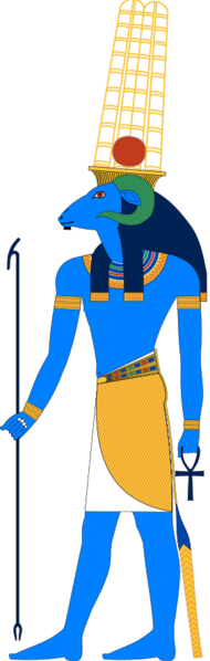Amun as a ram headed-man