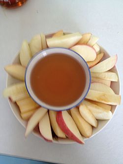 Apples dipped in honey.JPG