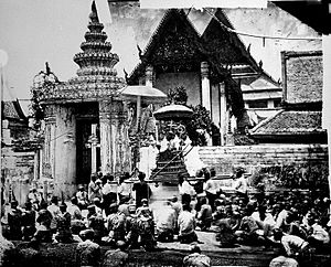 Arrival of the King of Siam at the Temple of Sleeping Idol Wellcome L0020127