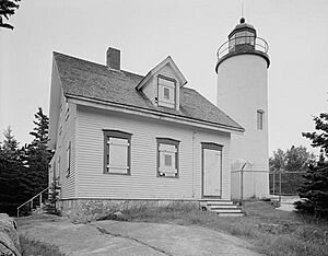 Baker Island Light, Lightkeeper's House, Just east of Cranberry Isles, at entrance to Frenc, Baker Island (Hancock County, Mainre)