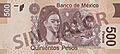 Banco de México F $500 reverse