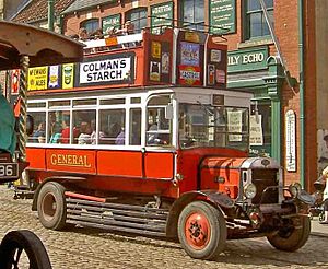 Beamish Museum B-Type replica bus B1349 (DET 720D), 21 August 2010 (2)