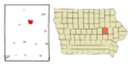 Benton County Iowa Incorporated and Unincorporated areas Vinton Highlighted