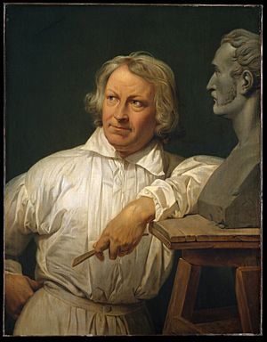 Bertel Thorvaldsen with the Bust of Horace Vernet