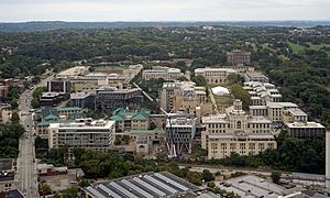 Carnegie Mellon University as seen from the Cathedral of Learning
