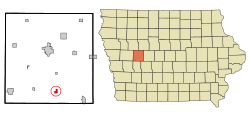 Location of Dedham, Iowa