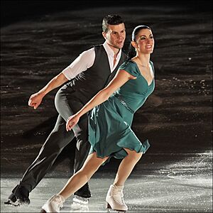 Charlène Guignard & Marco Fabbri during the gala at the 2022 MK John Wilson Trophy