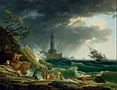 Claude-Joseph Vernet - A Storm on a Mediterranean Coast - Google Art Project