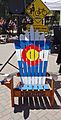 Colorado flag chair made partly with old skis