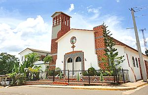 Church in town of Restauracion, Dajabon province, Dominican Republic.