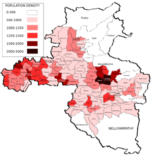 Density of Population in Palakkad District