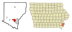 Location of West Burlington, Iowa