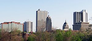 Downtown Fort Wayne, Indiana Skyline from Old Fort, May 2014