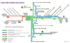 Early Bird Express map effective February 2019