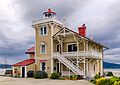 East Brother Light on a stormy evening in March