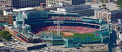 Fenway Park, home of the Boston Red Sox, is located in the Fenway–Kenmore neighborhood.