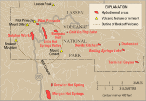 Geothermal areas in Lassen area