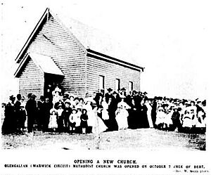 Glengallan Methodist Church, at its opening, 7 October 1908