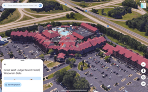 Google Earth (Android) - 3D Mode at Wisconsin Dells Great Wolf Lodge