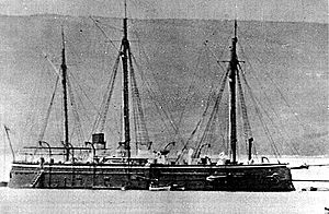 HMS Waterwitch (1866) moored