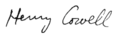 Henry Cowell Signature