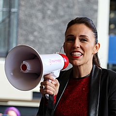 Jacinda Ardern at the University of Auckland (cropped)