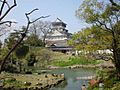 Kokura castle from the Japanese garden