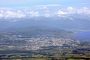 Lausanne depuis le Mont Tendre