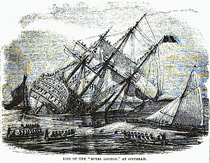 Loss of the Royal George, at Spithead (1871)