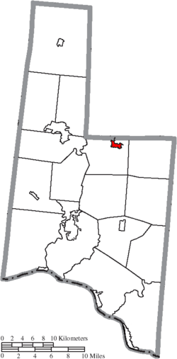 Location of Sardinia in Brown County