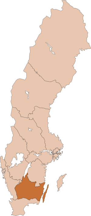 Map of Diocese of Växjö
