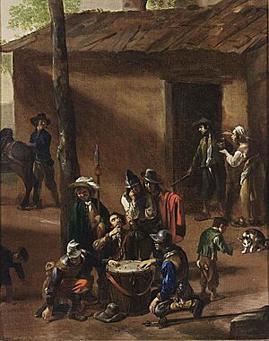 Michelangelo Cerquozzi - Soldiers Playing Dice - WGA4657