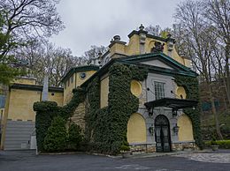 The decorative main facade of the Gallery of Art