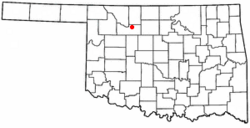 Location of Cleo Springs, Oklahoma