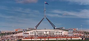Opening parliament house 1988