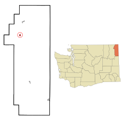 Location of Ione, Washington