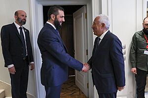 President Costa meets interim President of Syria