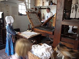 Printing colonial newspapers with assistants