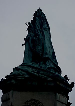 Queen Victoria Memorial Lancaster Statue East Silhouette
