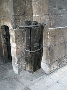 Roman remains underneath bell tower at St Magnus-the-Martyr - geograph.org.uk - 882914