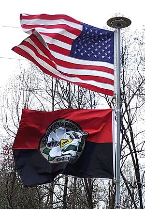Stephens County Georgia USA Flag Flying