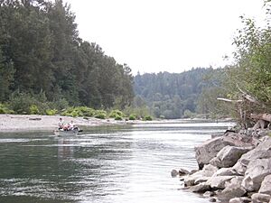 Sultan, WA - river from below bridges 01