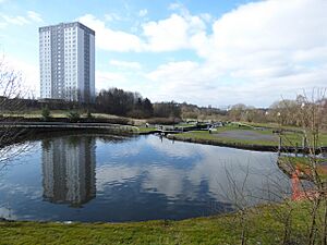 The Forth and Clyde Canal at Maryhill - geograph.org.uk - 4889379