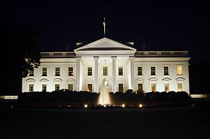 The White House at night, 2011