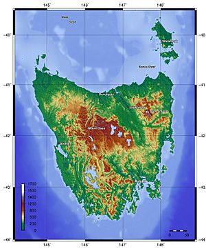 Topography of Tasmania