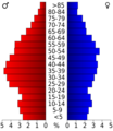 USA Johnson County, Tennessee.csv age pyramid
